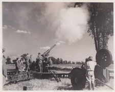 1935 Press Photo US Army 62nd Coast Artillery Fire Guns at Great Bend, New York picture