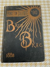 1888 Princeton College Bric-a-Brac yearbook Class of 1890 Signed, intact binding picture