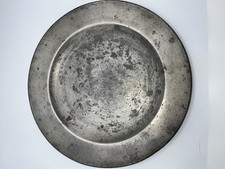 Antique 18 Century British English London Marked Pewter Plate picture