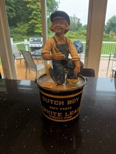 Vintage Dutch Boy Paint Advertising Metal Paint Can And Figure Store Display picture