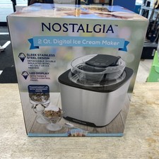 Nostalgia 2-Quart Electric Ice Cream Maker – Make Homemade Ice Cream, Gela picture