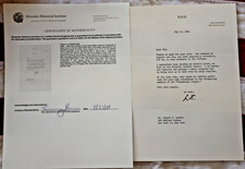 DWIGHT D. EISENHOWER SIGNED LETTER RE JOHN CABOT NOTES DATED 1962, COA. picture