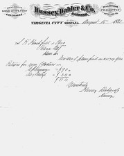 1871 GOLD DUST COIN EXCHANGE HUSSEY DAHLER VIRGINIA CITY MONTANA picture