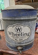 VINTAGE WHEELING CORRUGATING COMPANY Galvinized Water Dispenser picture