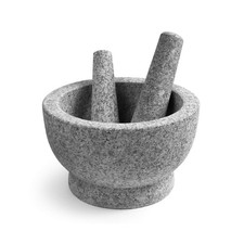 8 Inch Large Capacity Mortar and Pestle Set - One Mortar and Two Pe... Fast Ship picture