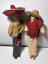 Vintage Mexican Folk Art Cloth Dolls picture