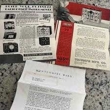 Vintage 1937 TRIUMPH MFG CO Radio Catalog & Montgomery Ward Sales Letter Chicago picture