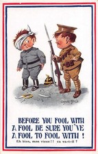F92/ Artist Signed Postcard c1910 Donald McGill Comic Military Rifle 10 picture