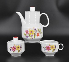VTG Winterling Marktleuthen China Floral Tea Set Teapot Creamer Sugar Bavaria picture