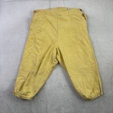 VTG 1888 Yellow French Theatre Trousers Distressed Buckle Back Antique picture
