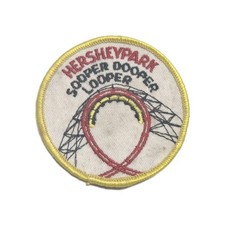 Hershey Park Sooper Dooper Looper Rollercoaster Rare Vintage Amusement Patch picture