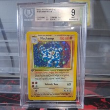 1999 Pokemon Base Set #8 Machamp Holo 1st Edition BGS 9 picture