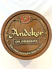 Vintage Andeker On Draught PABST Beer Barrel Keg 3 D Wall Hanger Design Man Cave picture