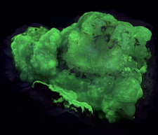 Fluorescent Hyalite Opal in Matrix - Ojuela Mine, Mapimi, Durango, Mex. 36   g picture