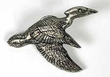 Pewter Flying Wood Duck Pin Pinback Collectible Gift Jewelry New picture