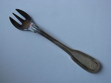 Vtg Sm Silver Plate Silverplate DJ Japan Dinner Serving Relish Tray Olive Fork picture