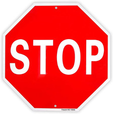 Stop Sign Street Slow Warning Sign 12 X 12 40 Mil Rust Free Aluminum  Reflective picture