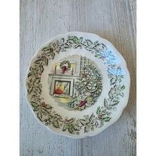 Vintage Johnson bros merry Xmas dessert 5.5