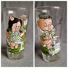 Vintage 1976 Looney Tunes Porky Pig Petunia Paint Collector Series PEPSI Glass picture