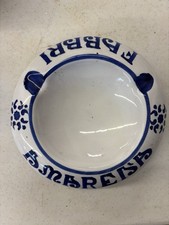 Vintage Fabbri Amarena Deruta Italy Ceramic Ashtray Blue White Majolica picture
