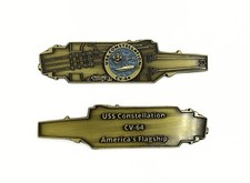 USS Constellation (CV-64)  Challenge Coin - US Navy Carrier Shape picture