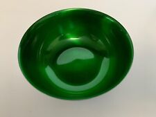 Vintage Wallace silverplate green Color Clad enamel bowl, footed M637 5