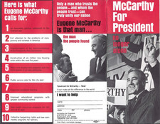 1968 McCarthy For President Brochure Vintage Great Shape picture