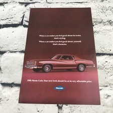 Vtg 1976 Monte Carlo Chevrolet Automobile Print Ad Advertising Art picture