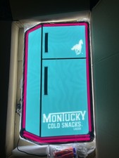 Montucky Cold Snacks Lighted Beer Sign Fridge Design LED Measures 30”x 18” NIB picture
