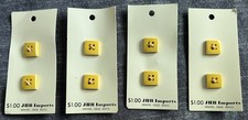 JHB Imports Vintage Buttons 4 New Cards with 8 Buttons Yellow 3/4