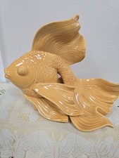 Large VTG Ceramic Yellow Fish. Approximately 12
