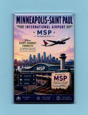 MINNEAPOLIS SAINT PAUL INTERNATIONAL AIRPORT TRAVEL POSTER *2X3 FRIDGE MAGNET* picture
