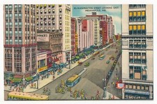 Washington Street looking East, Indianapolis, Indiana 1940's picture