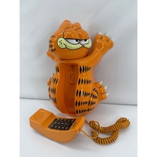 Vintage Garfield TYCO Landline Climbing Wall Telephone Orange Cat Novelty Phone picture