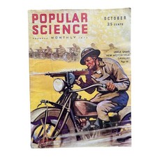 Vintage Popular Science October 1931 Magazine Motorcycle Cavalry Chesterfield Ad picture