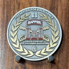 Bravo Company 3rd Engineer Battalion Sapper Challenge Coin  M#31 picture