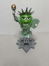 VINTAGE M&M's MM WORLD STATUE OF Ms. LIBERTY DISPENSE M&M's LADY GREEN picture