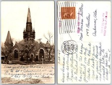 RPPC Lincoln NE Brick Church Photo Postcard picture