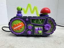 Vintage Nickelodeon 1995 Time Blaster Rise & Slime AlarmClock Radio Tested Works picture