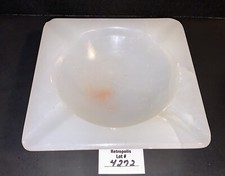 Vintage Carved Polished Onyx Marble Natural Stone Square Ashtray picture