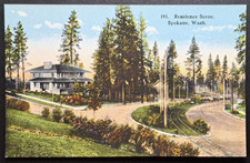 1910s Residence Scene Spokane WA Trolley Car Cutter House picture