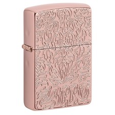 Zippo 49703 Rose Gold Armor Lighter Deep Carved Finish Rose Gold New In Box picture