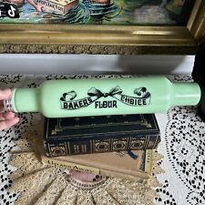 Vintage Jadeite Bakers Choice Rolling Pin With Metal Cap Repro picture
