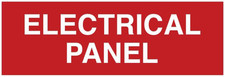 Basic Electrical Panel Sign - Fire Regulation Safety Compliance Sign -Red - Smal picture