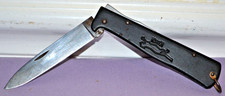 Vintage Mercator K55K Carbon Steel Flat Blade Folding Knife Solingen Germany picture