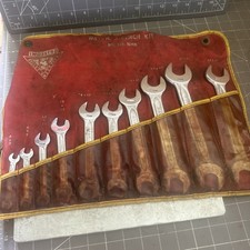 INDESTRO Vintage 10pc Metric Open Wrench Set No. 941  6-26mm USA picture