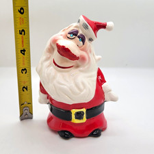 Vintage Kreiss Psycho Santa Ceramic Jewel Eye Figurine MCM Kitschy Christmas picture