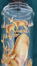 VTG 1967 Cabin Still Sportsman Deer Buck Bourbon Whiskey Glass Decanter Empty picture