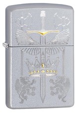 Zippo Sword Design Satin Chrome Windproof Pocket Lighter, 205-074230 picture