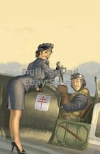 WW2 Picture Photo pin-up with a Pilot 6168 picture
